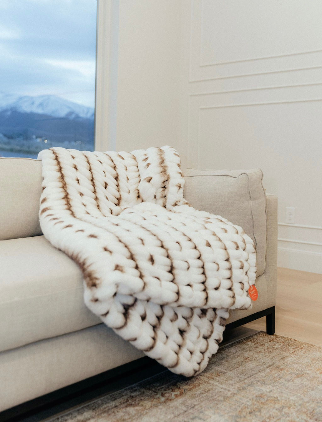 Milan Luca Natural Minky Blanket