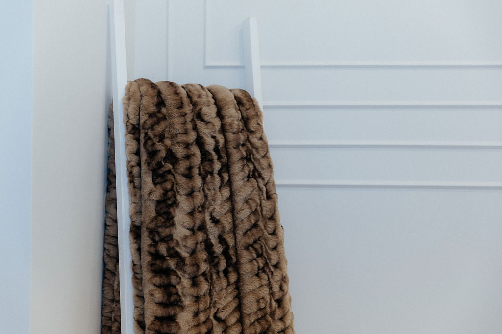 Milan Enzo Mocha Minky Blanket