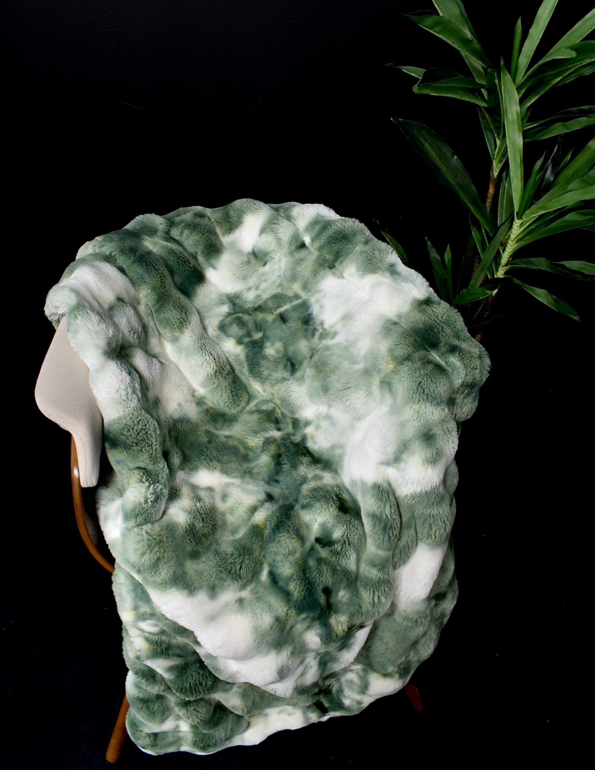 Sorbet Powderpuff Forest Minky Blanket