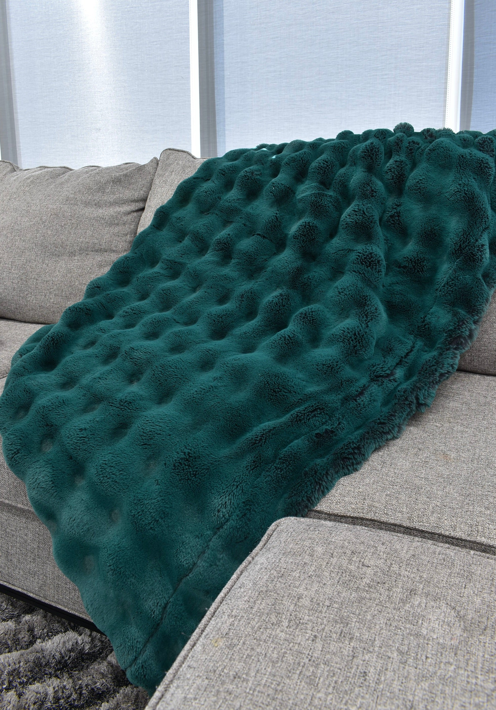 Frosted Powderpuff Everglade Minky Blanket