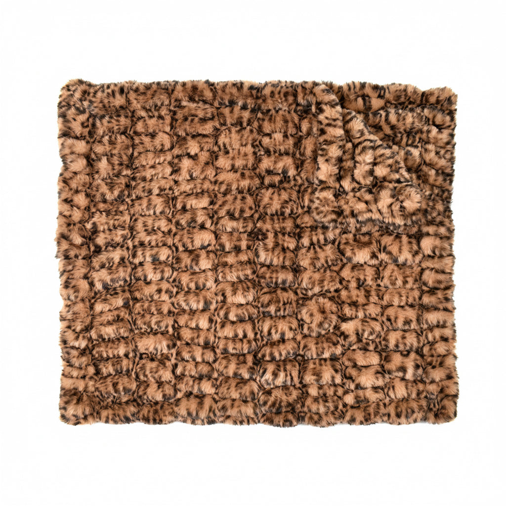 Milan Cheetah Swiss Chocolate Minky Blanket