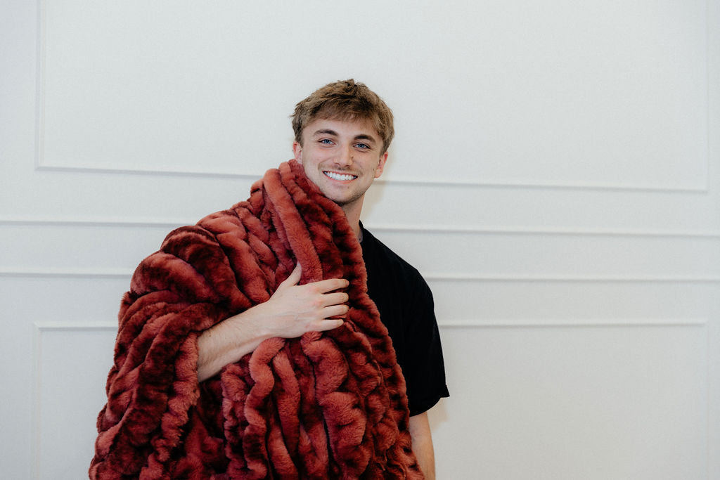 Milan Enzo Desert Rose Minky Blanket