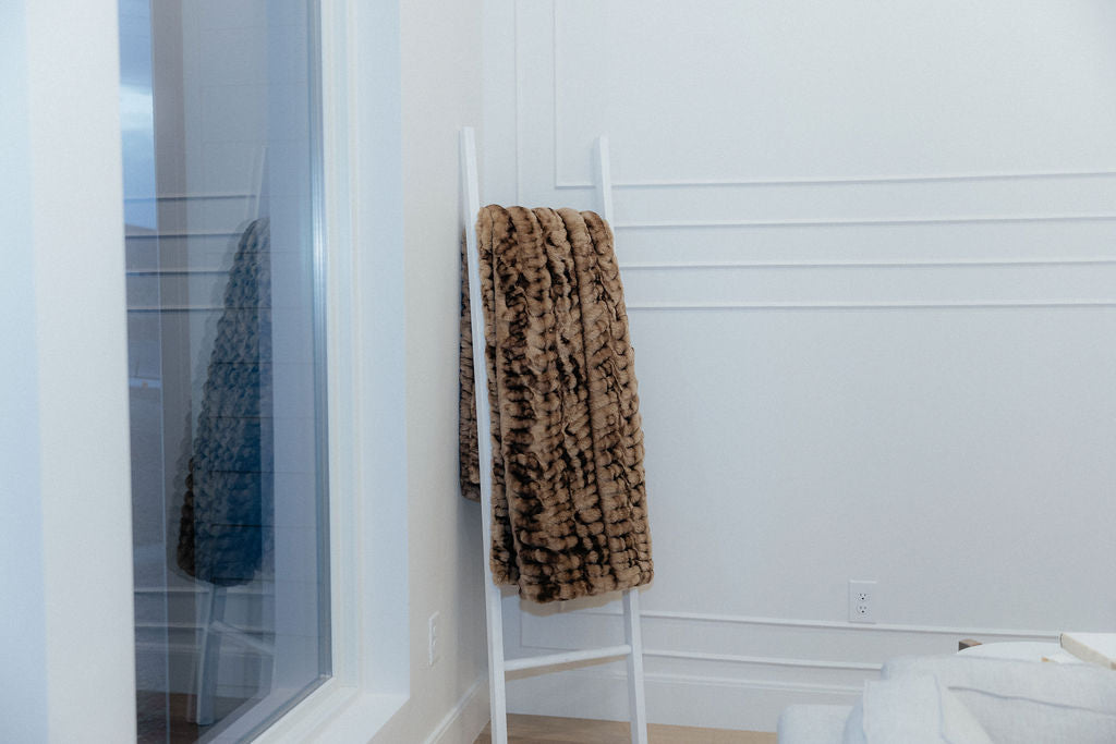 Milan Enzo Mocha Minky Blanket