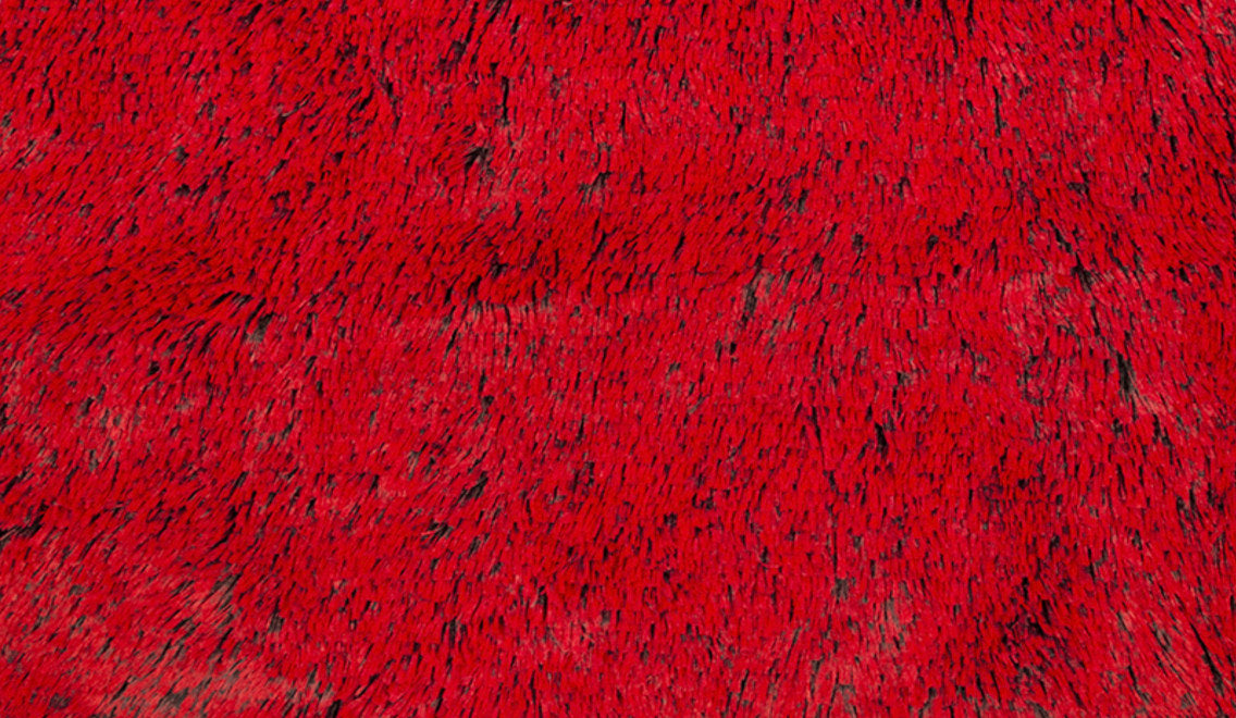 Frosted Shaggy Black / Cardinal