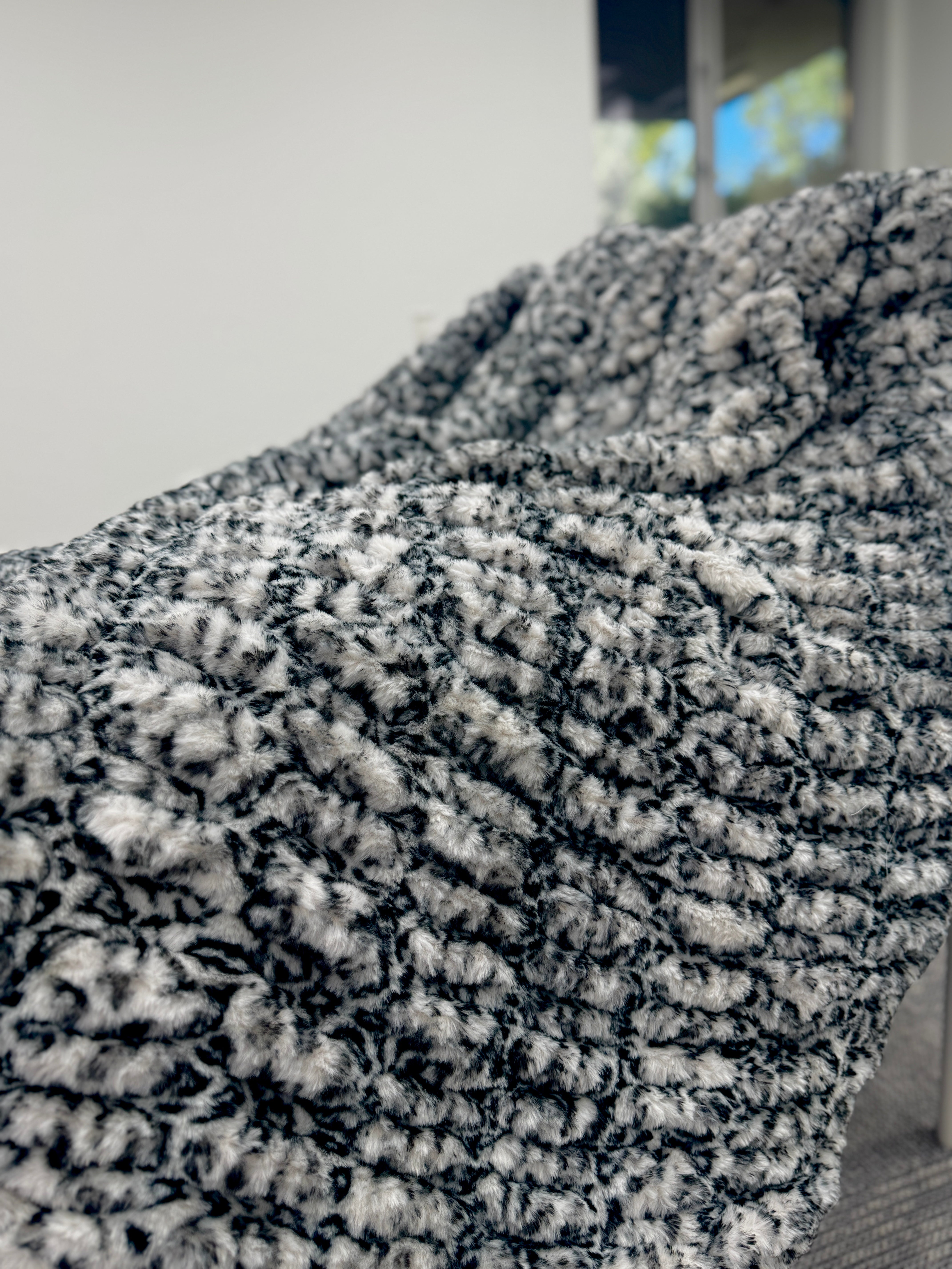 Milan Black Pearl Cheetah Minky Blanket