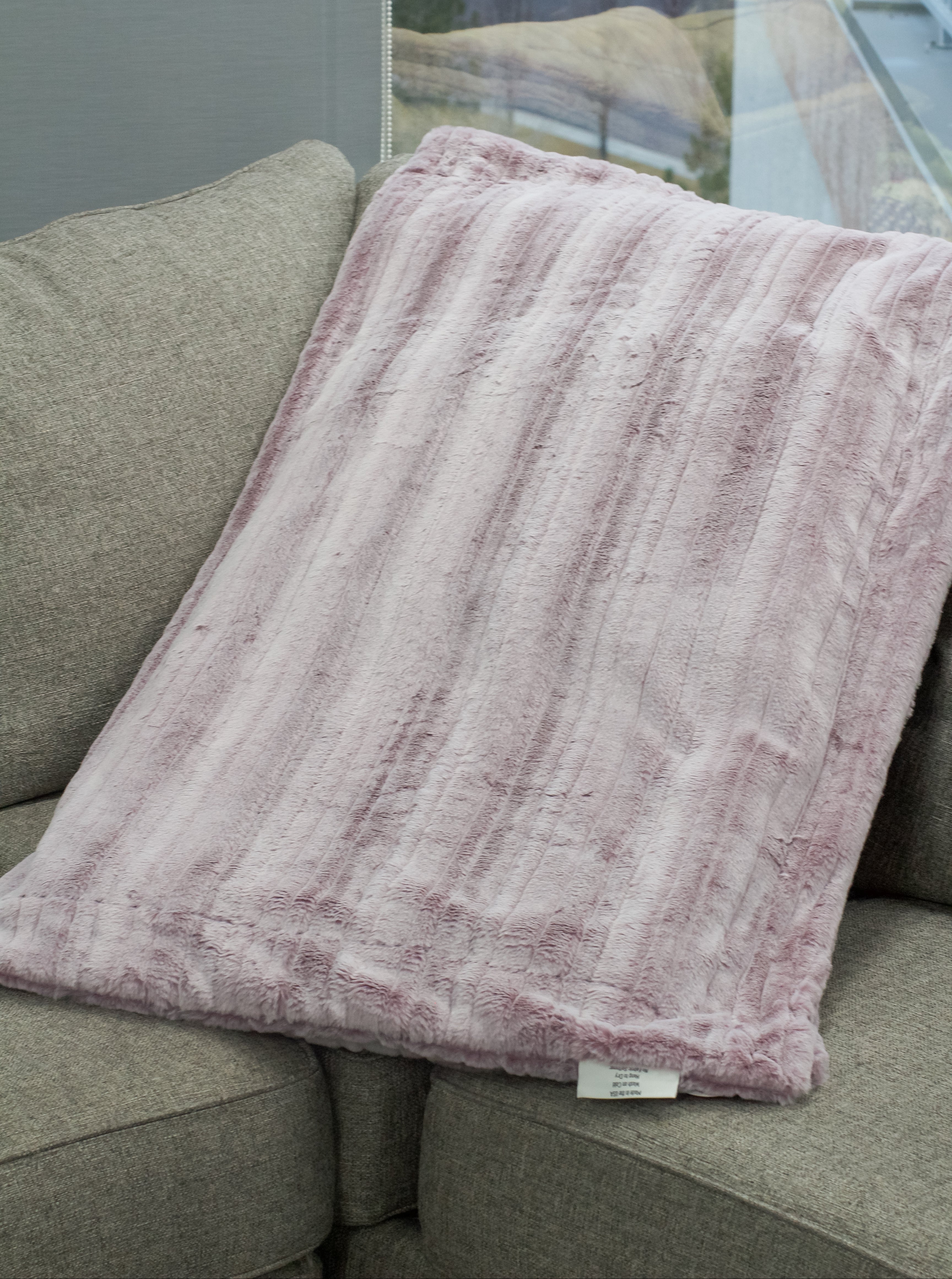 Iced Vienna Elderberry Minky Blanket