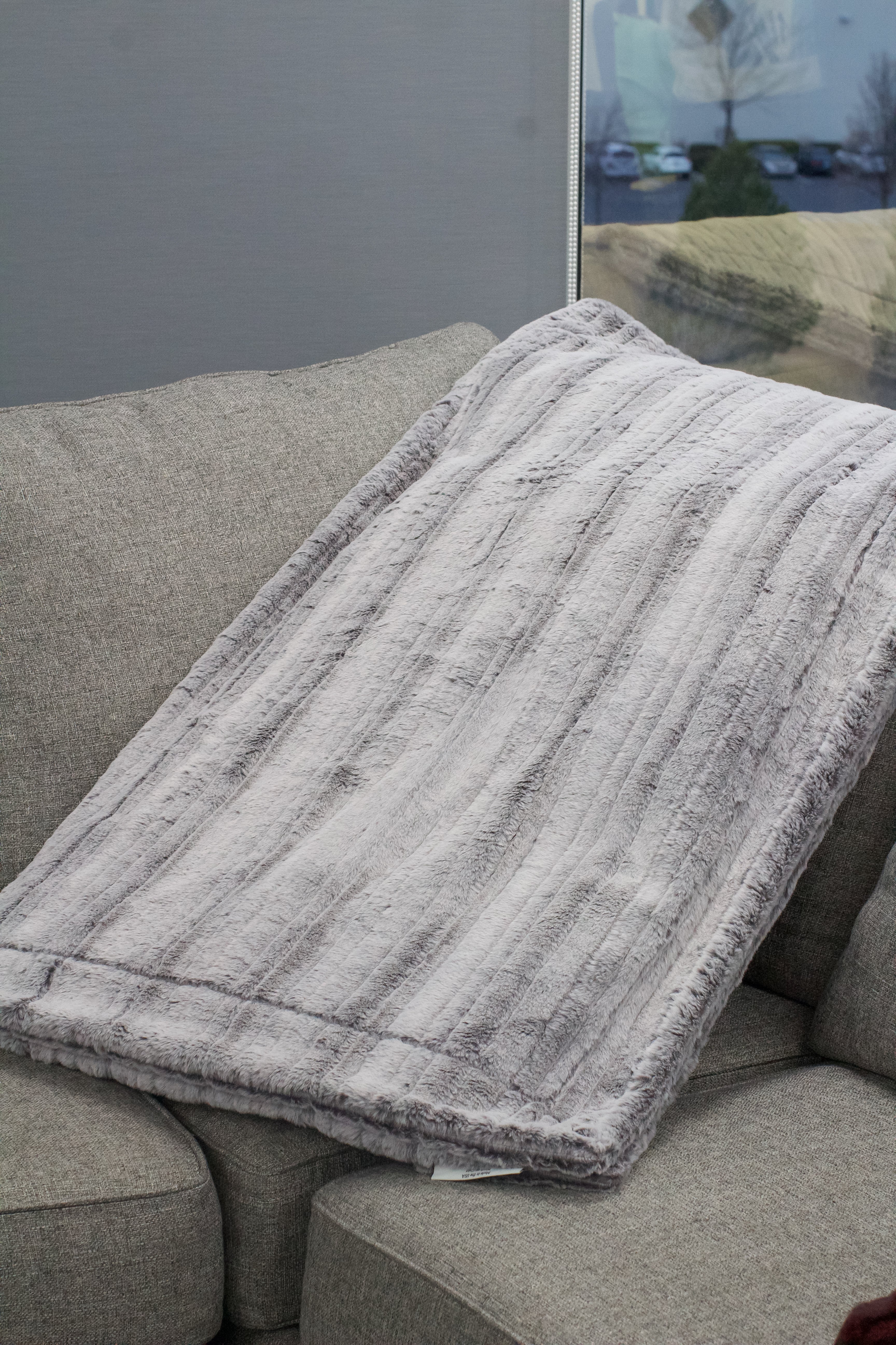 Iced Vienna Graphite Minky Blanket