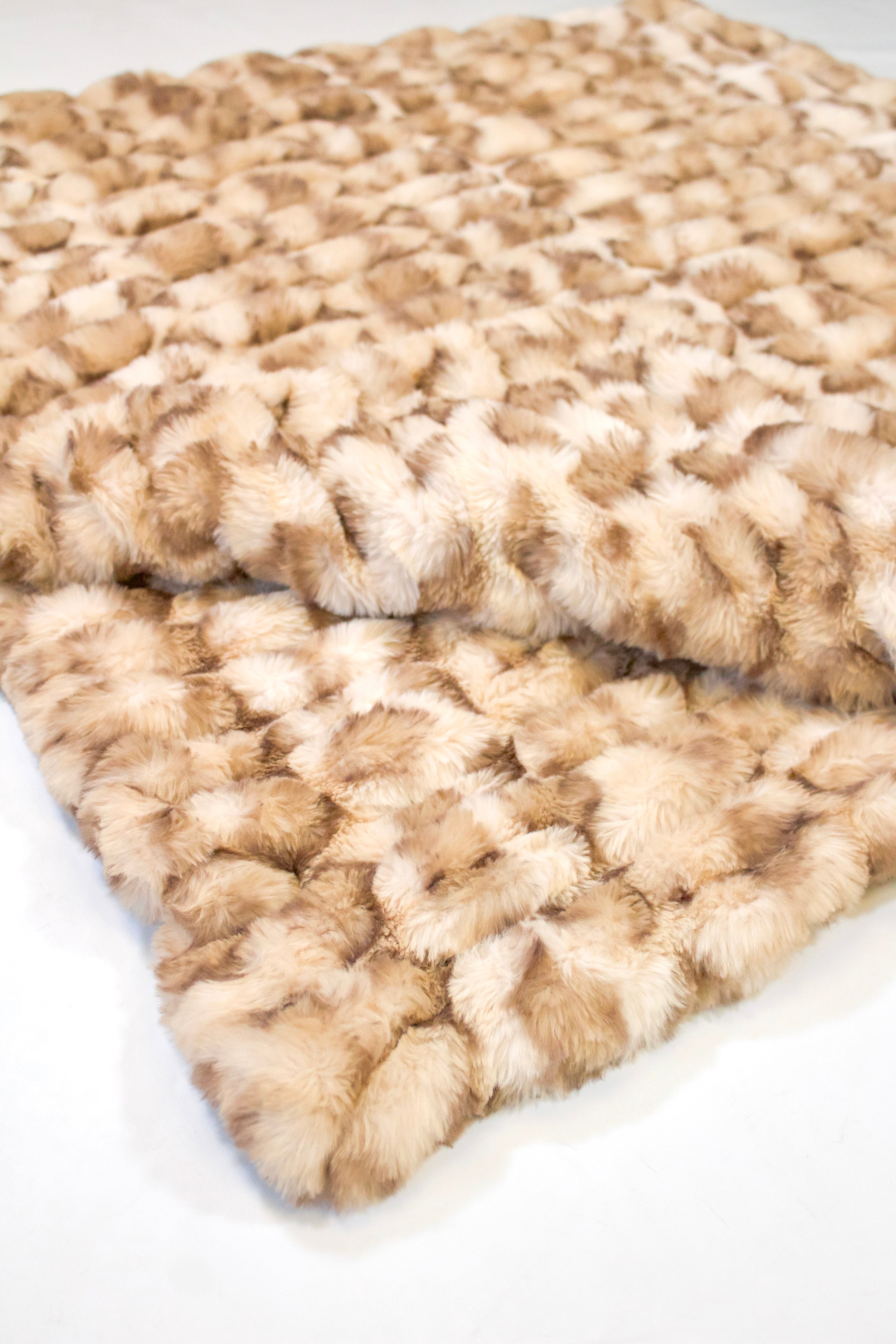 Milan Clouded Leopard French Oak Minky Blanket
