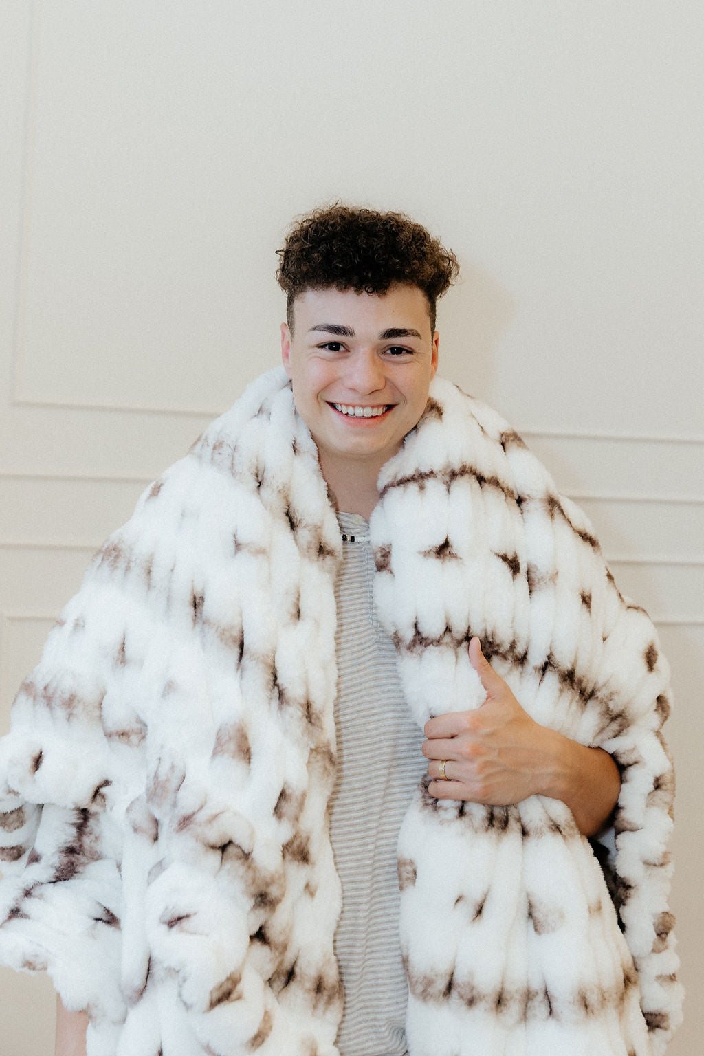 Milan Luca Natural Minky Blanket