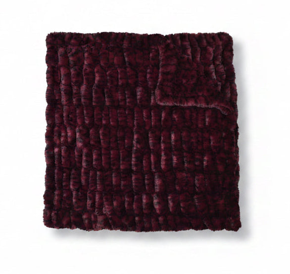 Milan Merlot Cheetah Minky Blanket