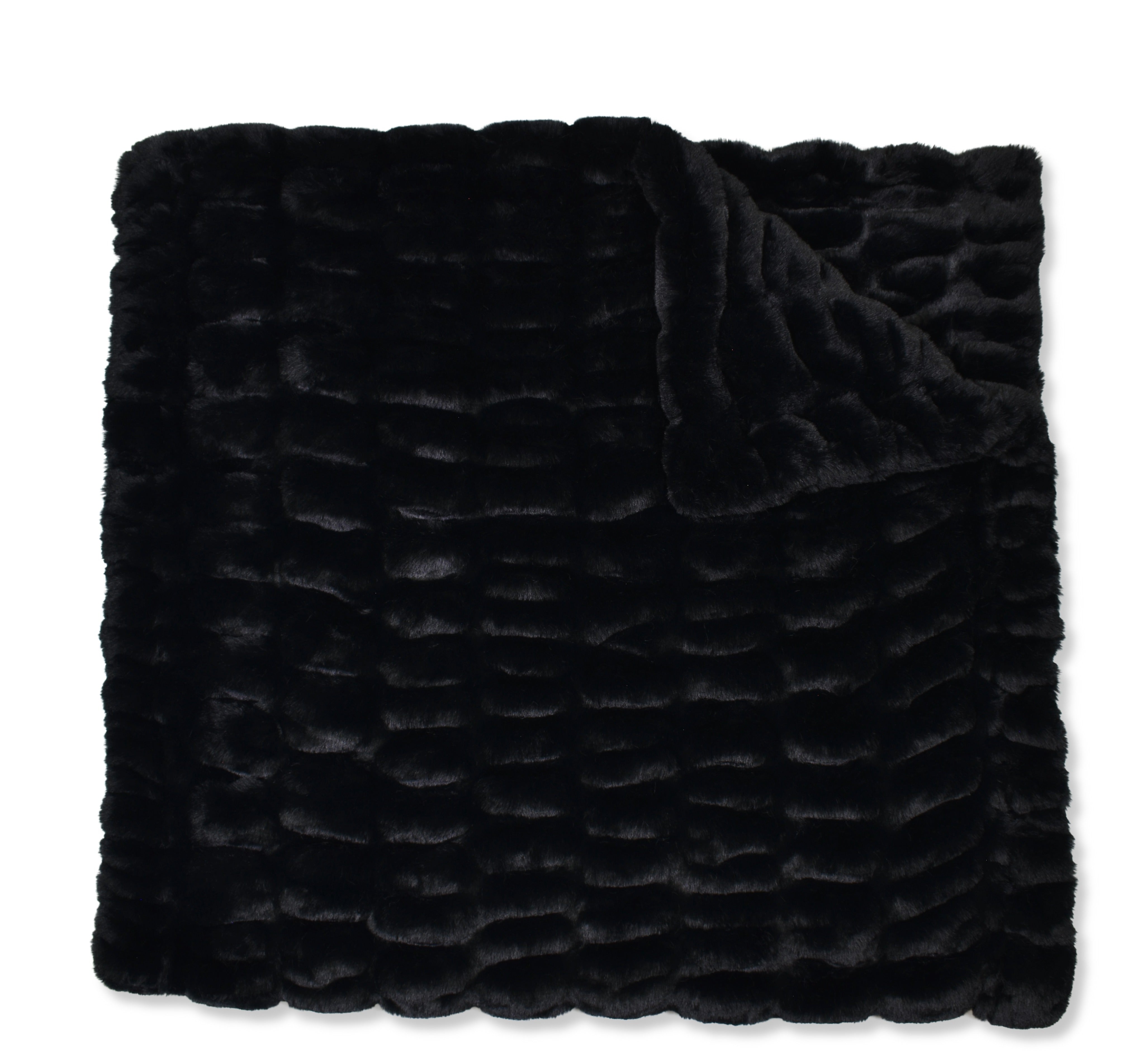Milan Black Minky Blanket