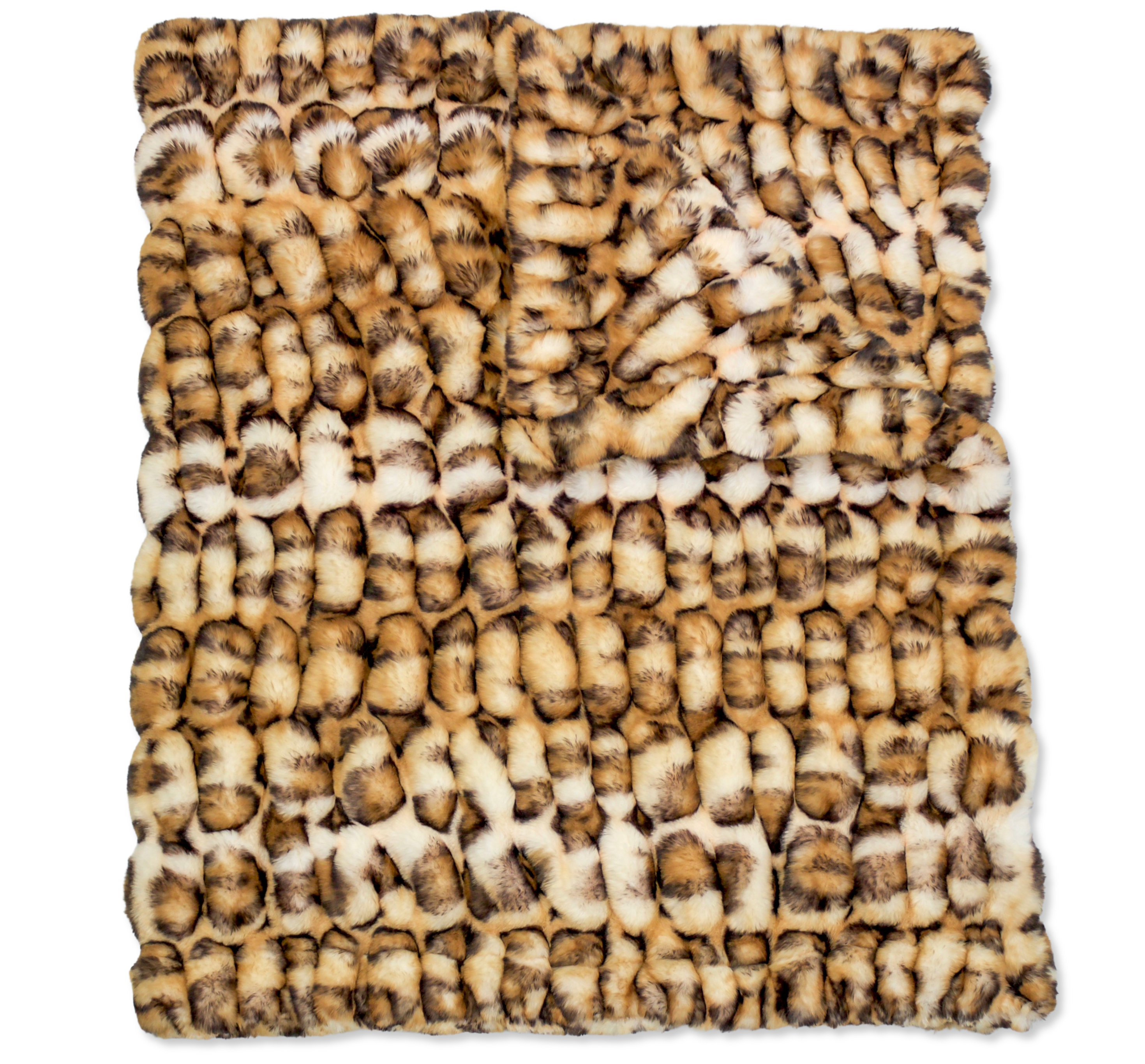 Milan Bobcat Camel / Black Minky Blanket