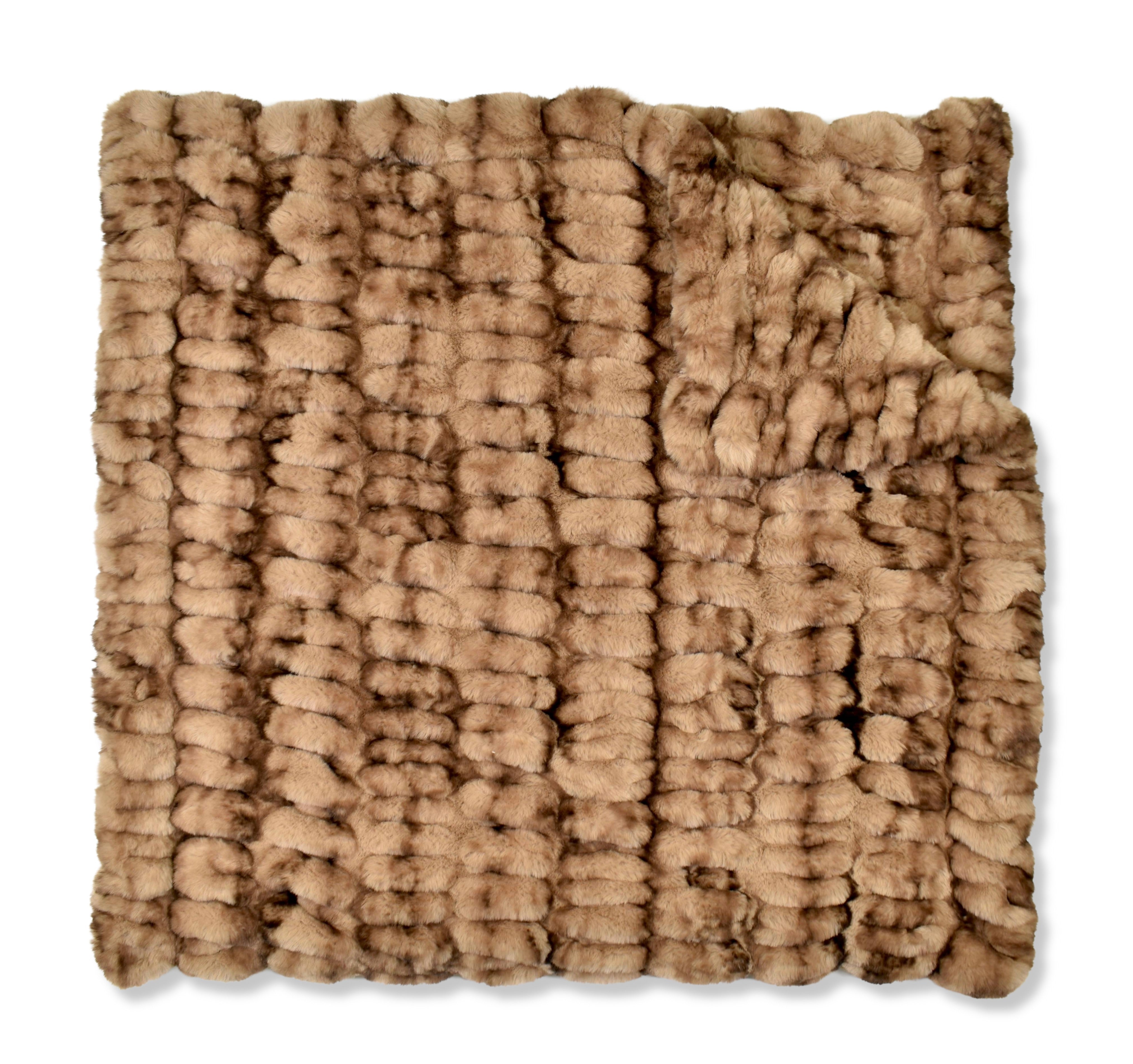 Milan Enzo Mocha Minky Blanket