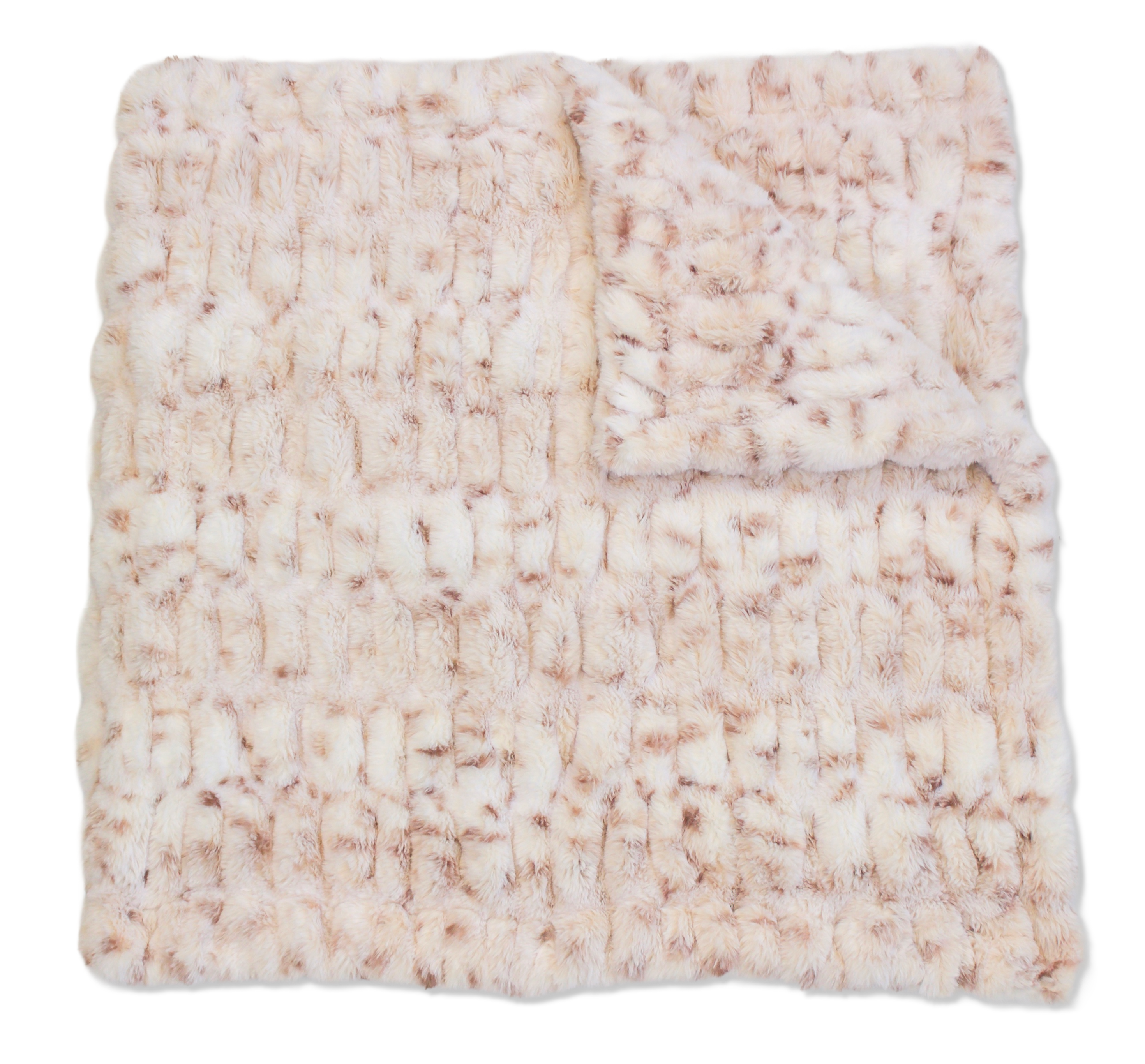 Milan Lynx Natural/Taupe Minky Blanket