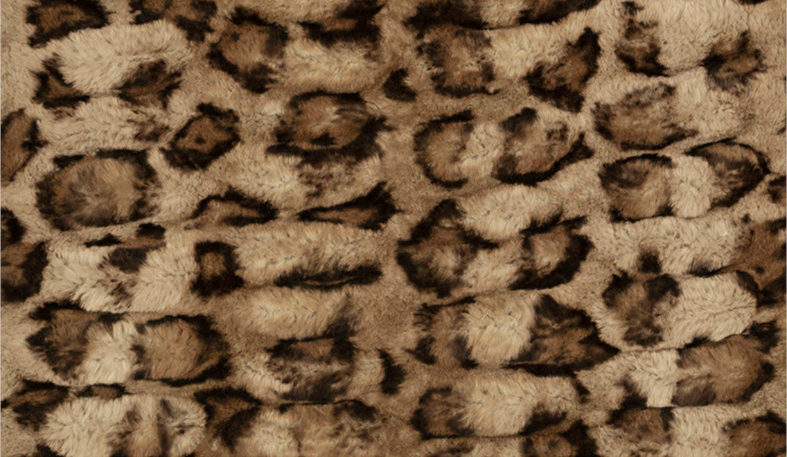 Milan Clouded Leopard Hazelnut Minky Blanket