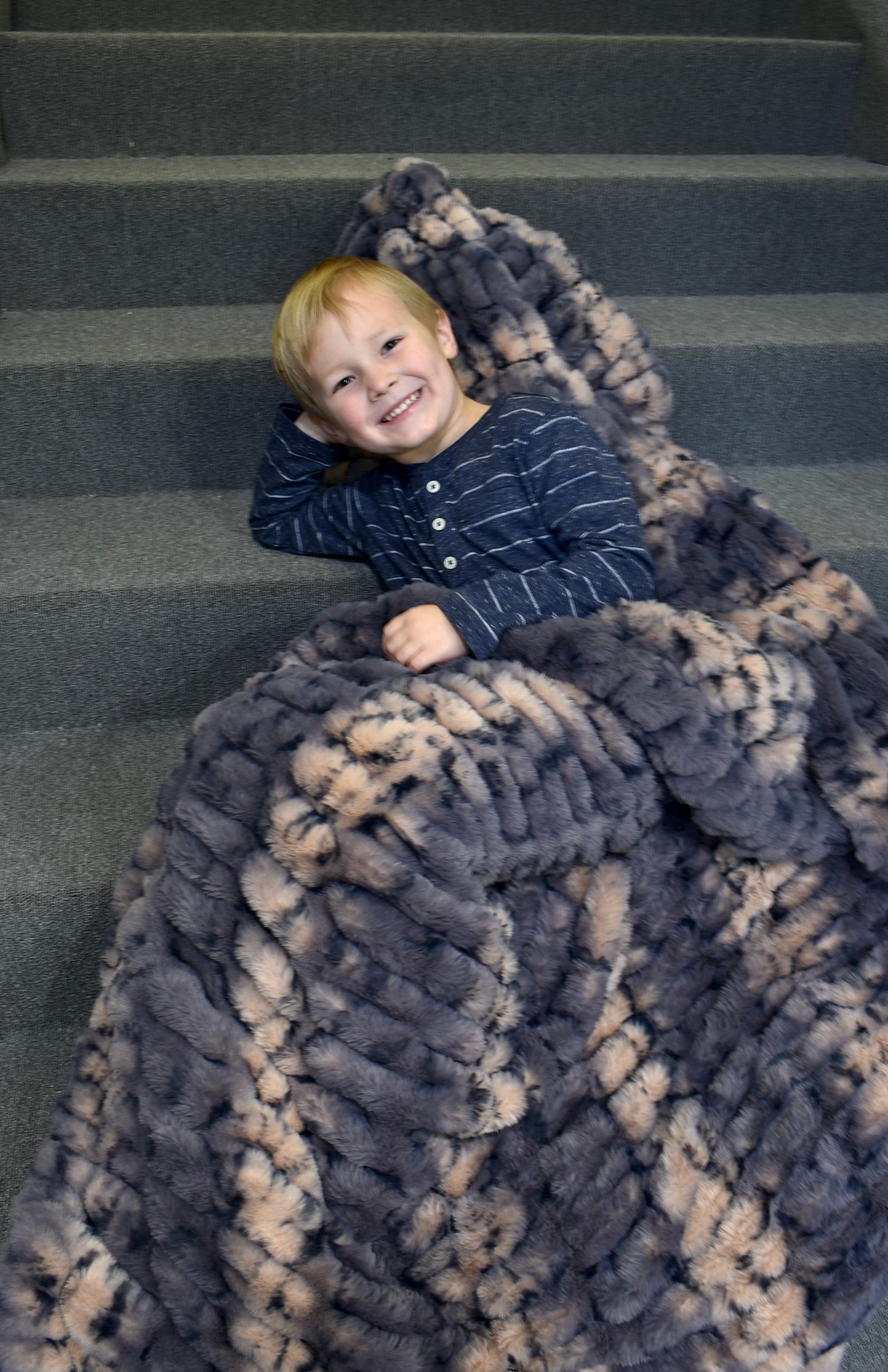 Milan Lynx Medallion Minky Blanket