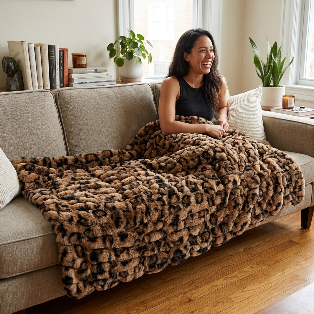 Milan Clouded Leopard Hazelnut Minky Blanket – Sew Sweet Minky Designs