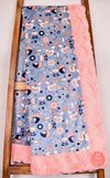 Birdsong Bluebell / Glacier Blossom - Adult Snuggler - Sew Sweet Minky Designs
