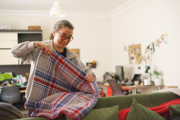 How to Fold Blankets to Save Space - Sew Sweet Minky Designs