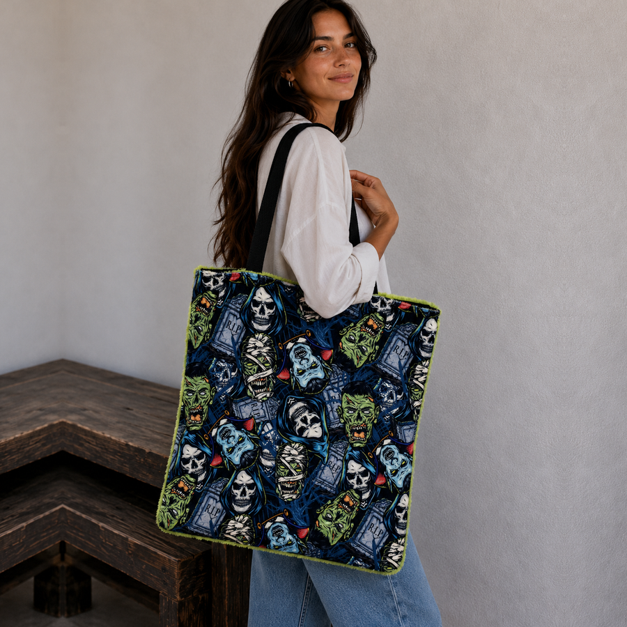 Minky Lined Halloween Tote Bag