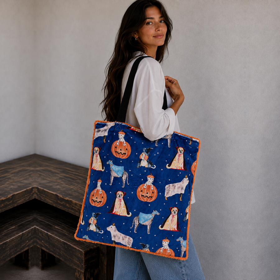 Minky Lined Halloween Tote Bag