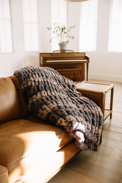 Milan Lynx Medallion Minky Blanket