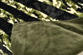 Bunny Loden & Camo Green  - XL Flag Strip Minky Blanket