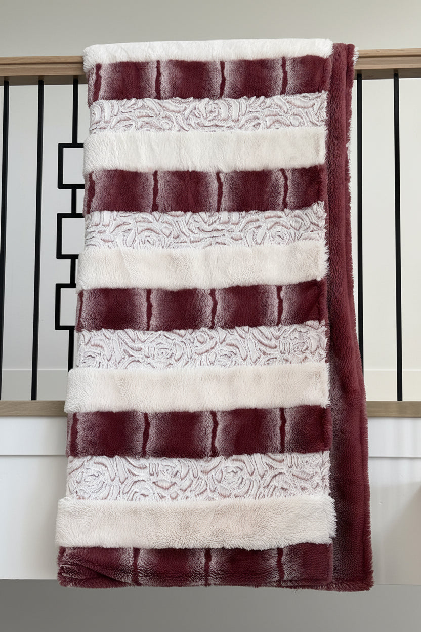 Plush XL Strip Blanket