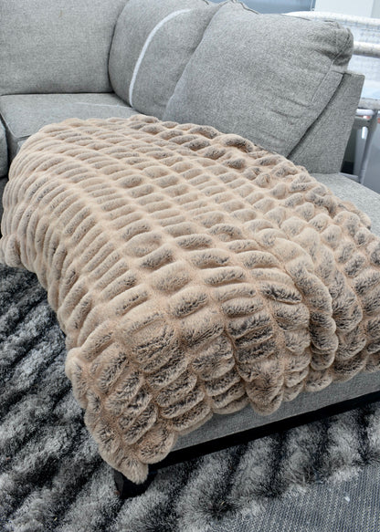 Iced Milan Chocolate / Almond Minky Blanket