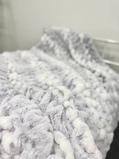 Milan Lynx Silver Minky Blanket