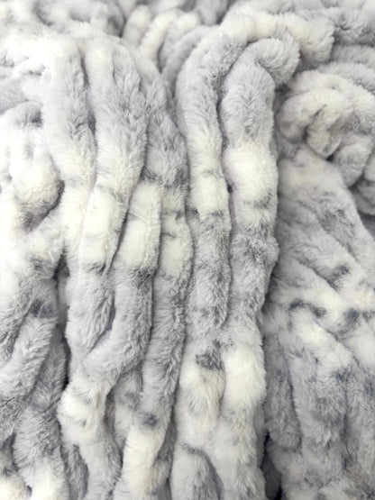 Milan Lynx Silver Minky Blanket