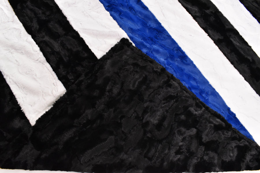 XL Thin Blue Line Blanket - Hide Black
