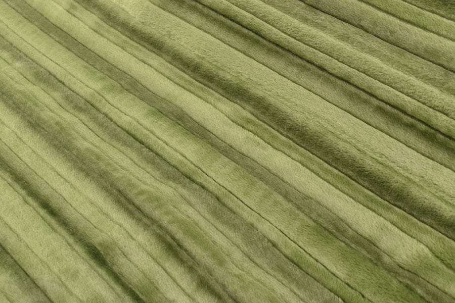 Vienna Chive & Camo Green  - XL Flag Strip Minky Blanket
