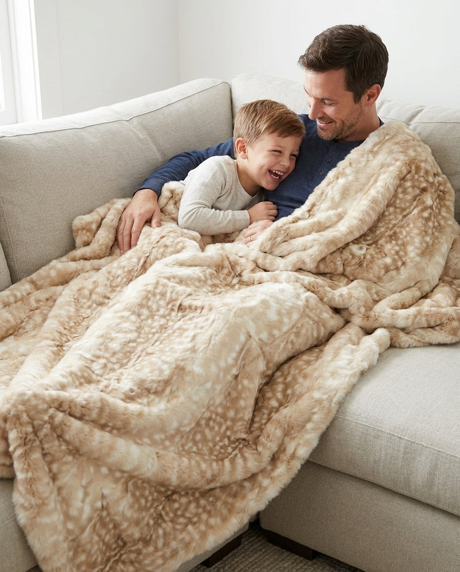 Fawn Beige Minky Blanket