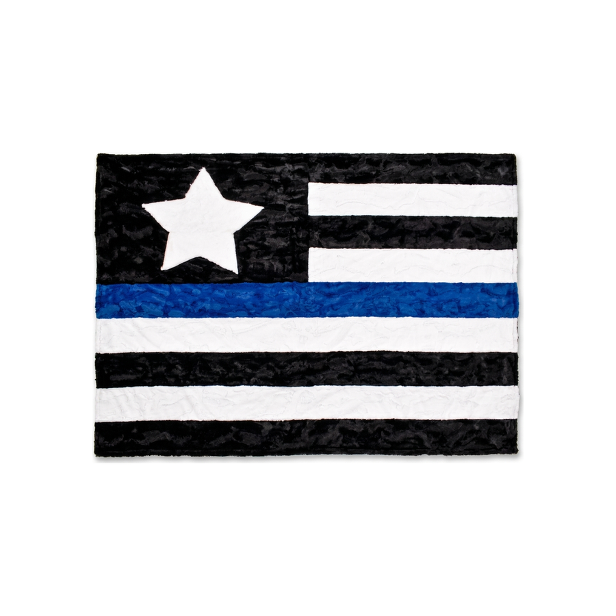 XL Thin Blue Line Blanket - Hide Black