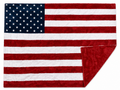 XL Star Panel Flag Strip - Hide CARDINAL & White DAZZLE Hide