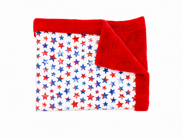 Star Hues Spangled Red- Throw Snuggler