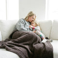 Weave Chestnut Minky Blanket
