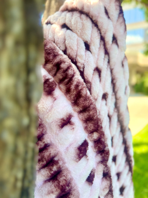 Milan Luca Black Cherry Minky Blanket