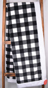 Buffalo Check Black Snow / Velvet White - XL Snuggler - Sew Sweet Minky Designs