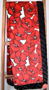 Poppies Scarlet / Lily Black - XL Snuggler - Sew Sweet Minky Designs