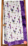 Bee Garden Amethyst / Galaxy Grape Jam - Adult Snuggler - Sew Sweet Minky Designs