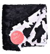 Cow Moo Snow Black / Marble Black - Lovie - Sew Sweet Minky Designs