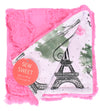 Paris Snow / Glacier Hot Pink - Lovie - Sew Sweet Minky Designs