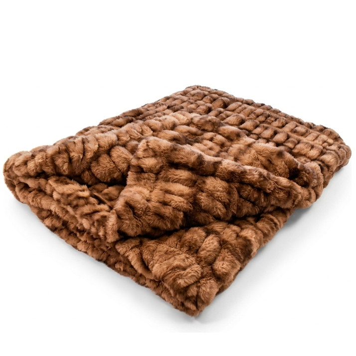 Milan Enzo Mocha Minky Blanket