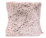 Frosted Shaggy Cocoa / Snow - Throw Pillow Case