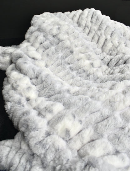 Milan Lynx Silver Minky Blanket