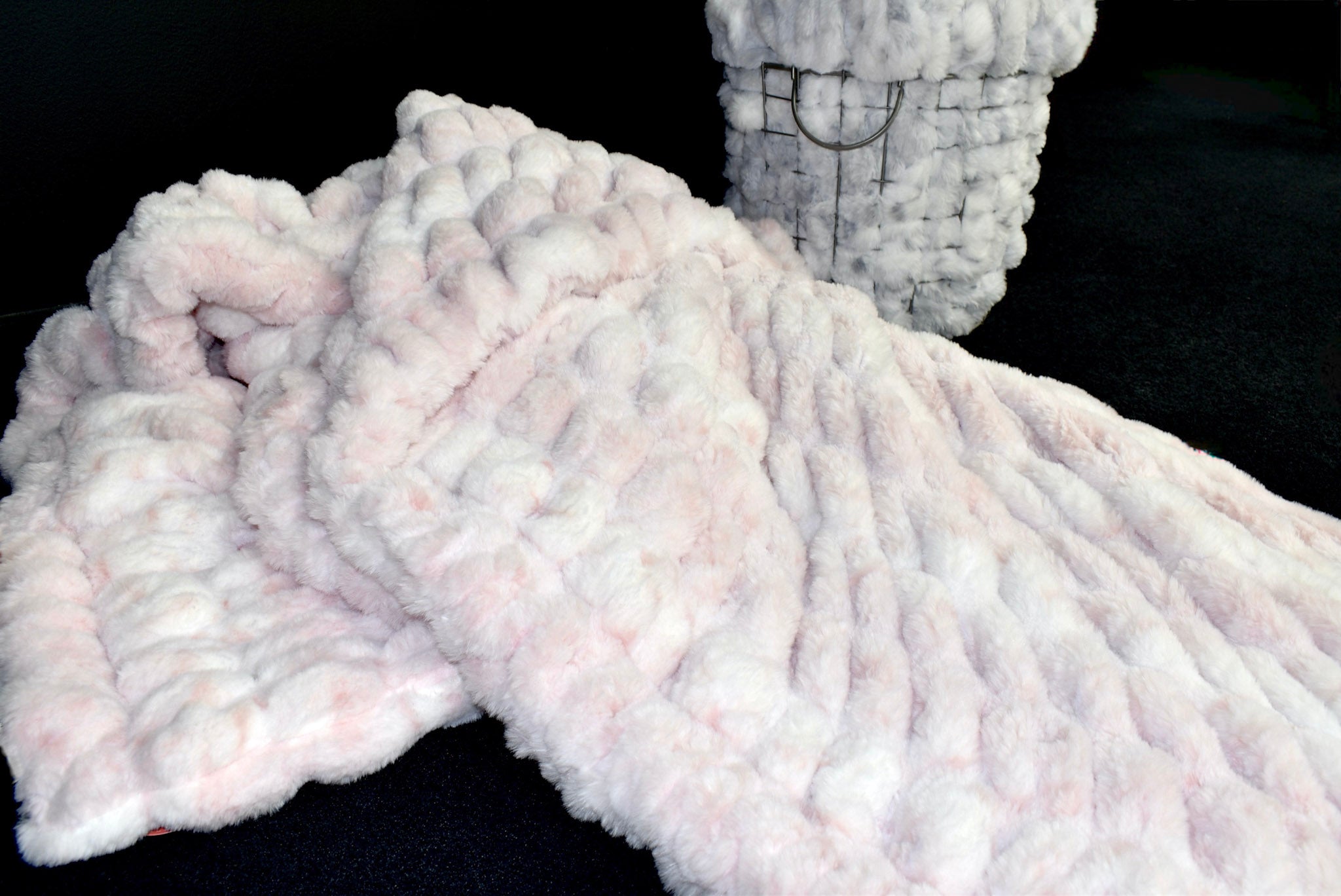 Milan Lynx Rosewater Minky Blanket