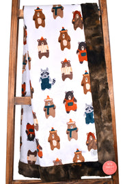 Bear With Me Pecan / Tie-Dye Rabbit Brown - Adult Snuggler