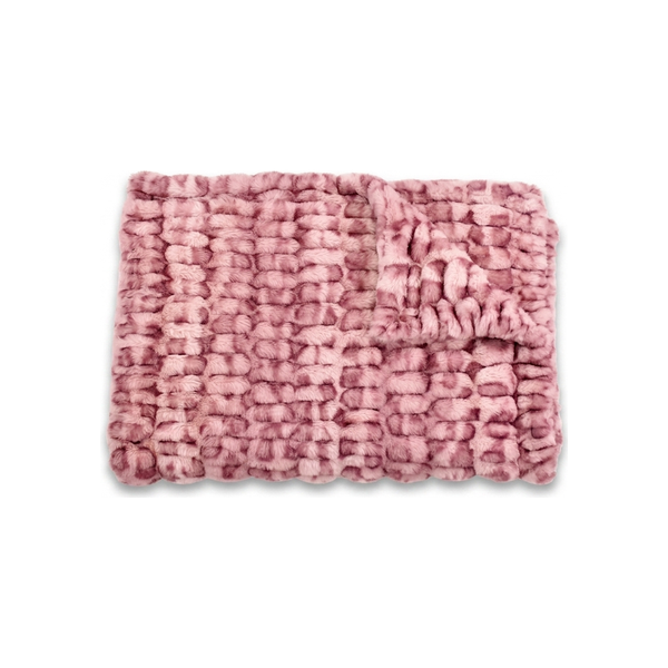 Milan Clouded Leopard Rosewater Minky Blanket
